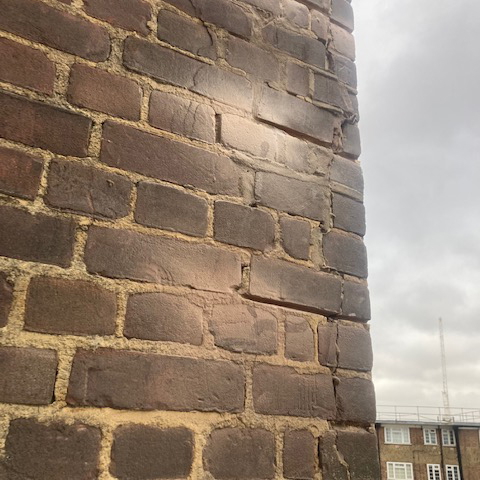 Brick repointing Rope Access